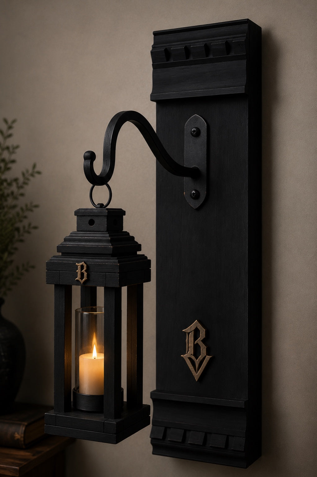 Black Valor Sconces Set